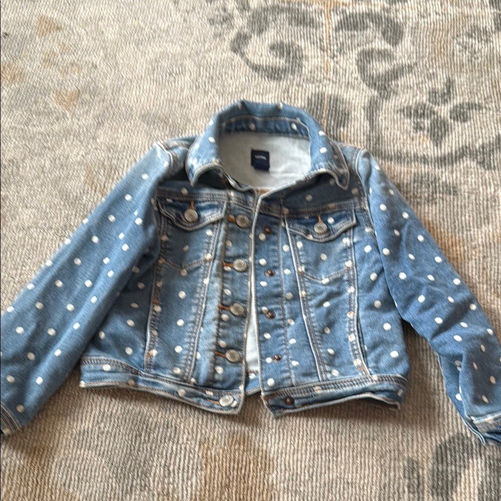 Gap Kids Denim Jacket with Polka Dots